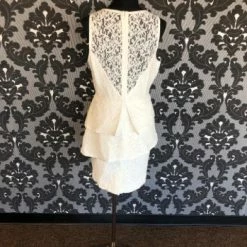 Something Blue Gianni Bini Women's Formal Lace Ivory Size 12 FORMAL DRESSES FORMAL/MOTHER'S DRESSES