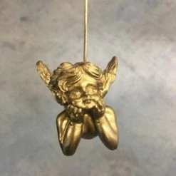 Something Blue Wedding 13ct Gold Metal Cherub Place Card Holders