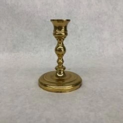 Something Blue Taper Candle Holder Size 4.5" Brass Brass CANDLES DECOR