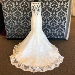 Something Blue Hitched Women's Sheath Wedding Dress Lace/Sequin Ivory Size 12 Highneck WEDDING DRESSES 11 Something Blue Hitched Women's Sheath Wedding Dress Lace/Sequin Ivory Size 12 Highneck WEDDING DRESSES
