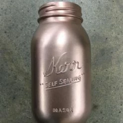 Something Blue Wedding Vase Glass Rose Gold Size 7" Mason Jar VASES DECOR