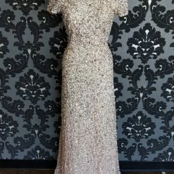 Something Blue Adrianna Papell Formal Size 6 Beaded Blush FORMAL/MOTHER'S DRESSES