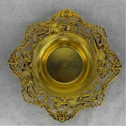 Something Blue Impressive Creations Bowl Plastic Gold Size 12.5" CONTAINER DECOR