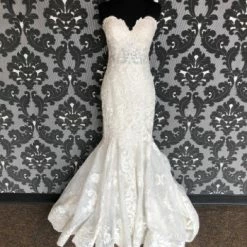 Something Blue WEDDING DRESSES Allure Bridal 9666 Size 6 Ivory Sequin And Lace Sweetheart Mermaid