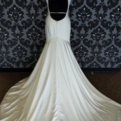 Something Blue WEDDING DRESSES Allure Bridal 9568 Size 12 Ivory Satin Highneck Fit & Flare 10 Something Blue WEDDING DRESSES Allure Bridal 9568 Size 12 Ivory Satin Highneck Fit & Flare