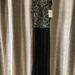 Something Blue Size 00 Black GiGi Knit & Beaded