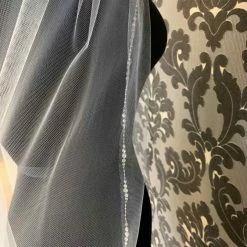 Something Blue VEILS BelV7422 Veil Tulle/Beads Ivory Size Finger Tip Beaded Edge