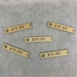 Something Blue DECOR His&Hers Tags Wood Brown Size 15ct FAVORS