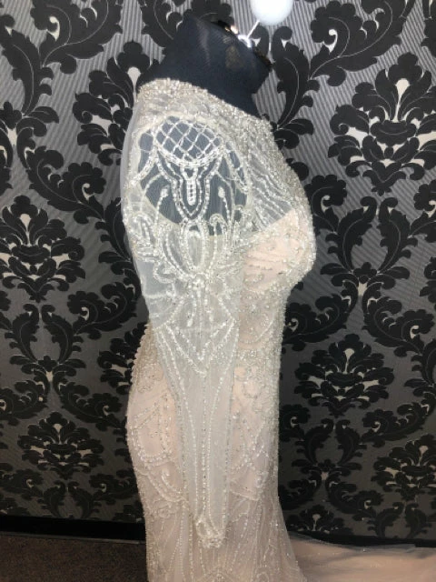 Something Blue WEDDING DRESSES Justin Alexander 9894 Beaded Tulle Nude AS IS LOOSE BEADING THROUGHOUT/ BUTTONS 5 Something Blue WEDDING DRESSES Justin Alexander 9894 Beaded Tulle Nude AS IS LOOSE BEADING THROUGHOUT/ BUTTONS