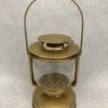 Something Blue DECOR Ikea Lantern Metal/Glass Gold/Clear Size 5.5" X 12" LANTERNS/BIRDCAGES