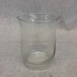 Something Blue Vase Glass Clear Size 4.25" Urn VASES DECOR