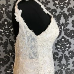 Something Blue Allure 9621 Wedding Dress Size 16 Lace/Beading Ivory V-Neck Fit&Flare