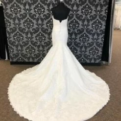 Something Blue WEDDING DRESSES Allure Bridal Women's Wedding Dress Ivory Lace Fit & Flare