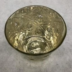 Something Blue At Home Candle Holder Mercury Glass Champagne Size 4" CANDLES DECOR