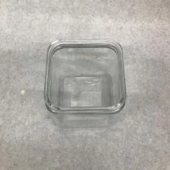 Something Blue Vase Glass Clear Size 4.75"x4.75"x4.75" Square VASES