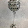 Something Blue Goblet Size 15.5" Glass Silver CANDLES DECOR