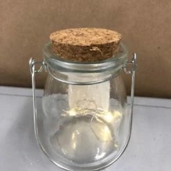 Something Blue DECOR Centerpiece Glass/Cork/LED Clear Size 3.5" CENTERPIECES