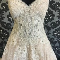 Something Blue Wedding Allure Bridal C481 Women's Wedding Dress Beaded Lace Size 14 WEDDING DRESSES