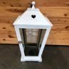 Something Blue DECOR PICK UP ONLY - Lantern Size 15.5"x29" Wood White LANTERNS/BIRDCAGES