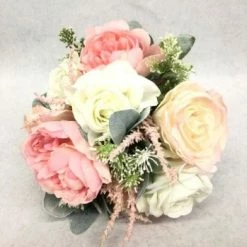 Something Blue Bouquet Floral/Greenery Blush/Ivory/Green Size 13" FLORAL