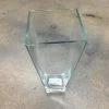 Something Blue Vase Size 15" Glass Clear Square VASES