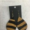 Something Blue Wedding Panache Brown/Black Tiger Teardrop Earrings JEWELRY