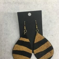 Something Blue Wedding Panache Brown/Black Tiger Teardrop Earrings JEWELRY