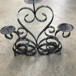 Something Blue Wedding DECOR Candle Holder Metal Black Size 15" X 16" CANDLES