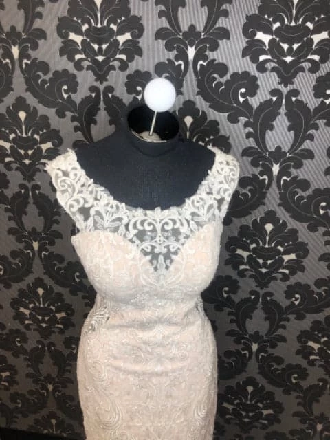 Something Blue Essense Of Australia D2322 Wedding Dress Sequin/Lace AS IS SMALL STAIN FRONT 4 Something Blue Essense Of Australia D2322 Wedding Dress Sequin/Lace AS IS SMALL STAIN FRONT