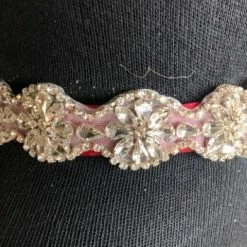 Something Blue Belt Satin/Rhinestone Red BELTS