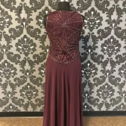 Something Blue Jakara Women's Chiffon Formal Wine Size 14
