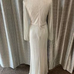 Something Blue Adrianna Papell Formal Metallic Champagne Size 10 FORMAL/MOTHER'S DRESSES