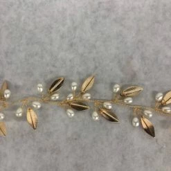 Something Blue Hair Piece Pearl/metal Gold Headband ACCESSORIES