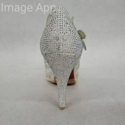 Something Blue NEW ARRIVALS Huimeizi Size 8 Ivory Lace With Rhinestone Peeptoe Heels