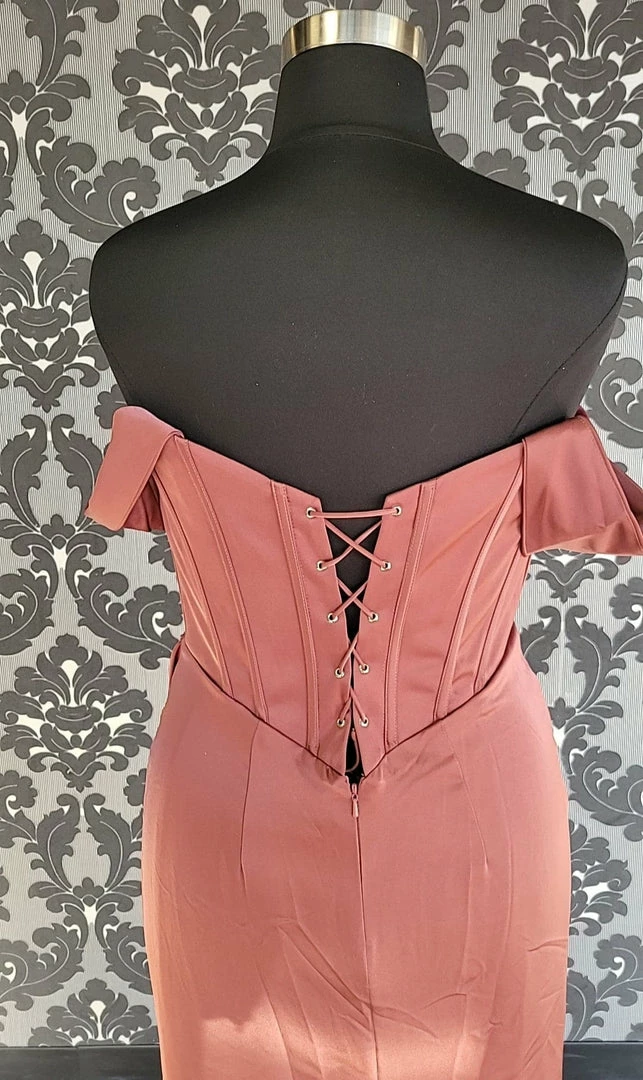 Something Blue Cinderella Divine 7484C Prom Dress Satin Rosewood FORMAL DRESSES NEW ARRIVALS 5 Something Blue Cinderella Divine 7484C Prom Dress Satin Rosewood FORMAL DRESSES NEW ARRIVALS