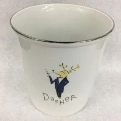 Something Blue Wedding Container Size 8"x7.5" Porcelain Ivory/Silver CONTAINER DECOR