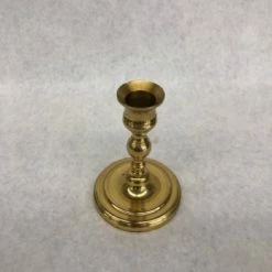 Something Blue Taper Candle Holder Size 4.5" Brass Brass CANDLES DECOR