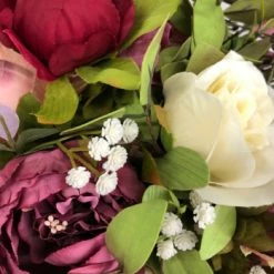 Something Blue Bouquet Size 33" Floral Ivory/Pink/Green/Brown FLORAL