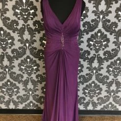 Something Blue Cameron Blake 216681 Women's MOB Poly Spandex Eggplant Size 14 FORMAL/MOTHER'S DRESSES