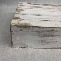 Something Blue His&Hers Cake Accessories Wood Whitewash Size 14"x14"x4" CAKE ACCESSORIES DECOR