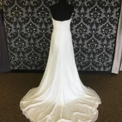 Something Blue Wedding WEDDING DRESSES Mon Cheri 216162 Women's Wedding Dress Chiffon Ivory Size 12