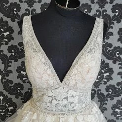 Something Blue MJ621 Wedding Dress Size 10 Lace/Tulle Blush/ivory Beaded A-line WEDDING DRESSES