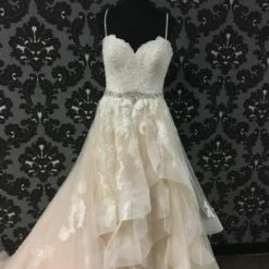 Something Blue Wedding Martina Liana 821 Women's Wedding Dress Lace/Tulle Size 14