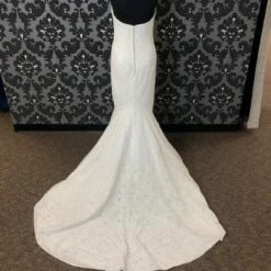 Something Blue Lillian West 6425 Women's Wedding Dress Lace Ivory Size 12