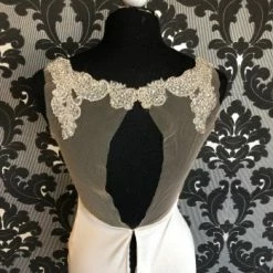 Something Blue Alure Bridal Size 8 Nude Tulle With Silver Rhinestones Bodysuit