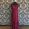 Something Blue FORMAL/MOTHER'S DRESSES R&M Richards Size 10 Burgandy Lace Formal