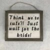 Something Blue DECOR Sign Wood Gray/Black/White Size 8" X 10" SIGNS