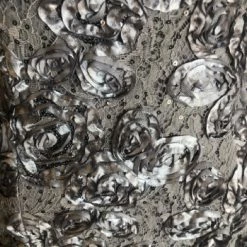 Something Blue Alex Evenings Formal Rosette Grey Size 8 Cap Sleeve