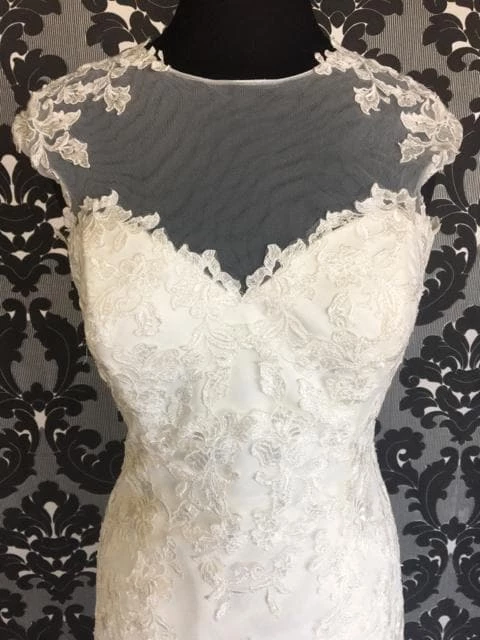 Jasmine Lace Ivory Size 12 Illusion Fit & Flare Women WEDDING DRESSES 4 Jasmine Lace Ivory Size 12 Illusion Fit & Flare Women WEDDING DRESSES