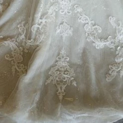 Something Blue WEDDING DRESSES Casablanca 2427 Wedding Dress Size 26 Sequin/Lace Ivory Detachable Ballgown